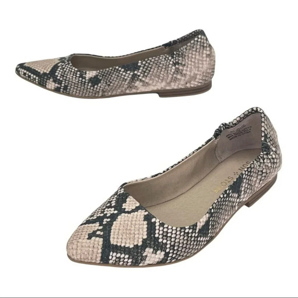 Sun + Stone Jilly Snake Print Womens Flat Loafers - Picture 7 of 12